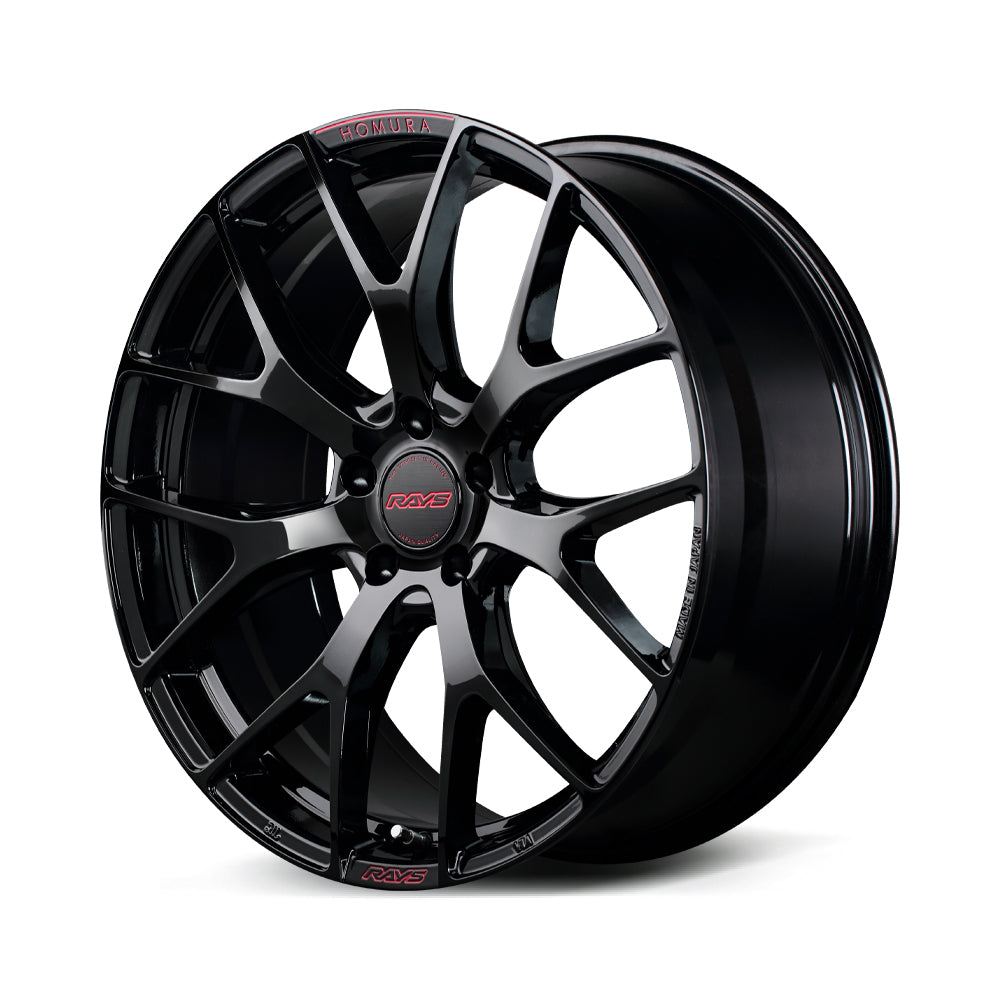 RAYS HOMURA 2X7FT SPEC-M 19X8J +42 5X114.3 GLOSSY BLACK RAP (RED CLEAR) (B8J) 27409804295B8J
