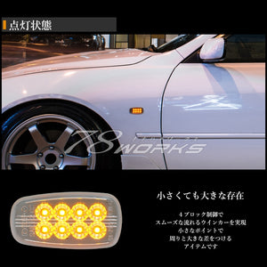 78WORKS FLOWING TURN SIGNAL TYPE LED SIDE MARKER V2 BLACK SMOKE FOR DAIHATSU L880K COPEN D072