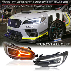CRYSTAL EYE LAMBO STYLE LED HEADLIGHTS VAB VAG VM4 VMG FOR SUBARU WRX
