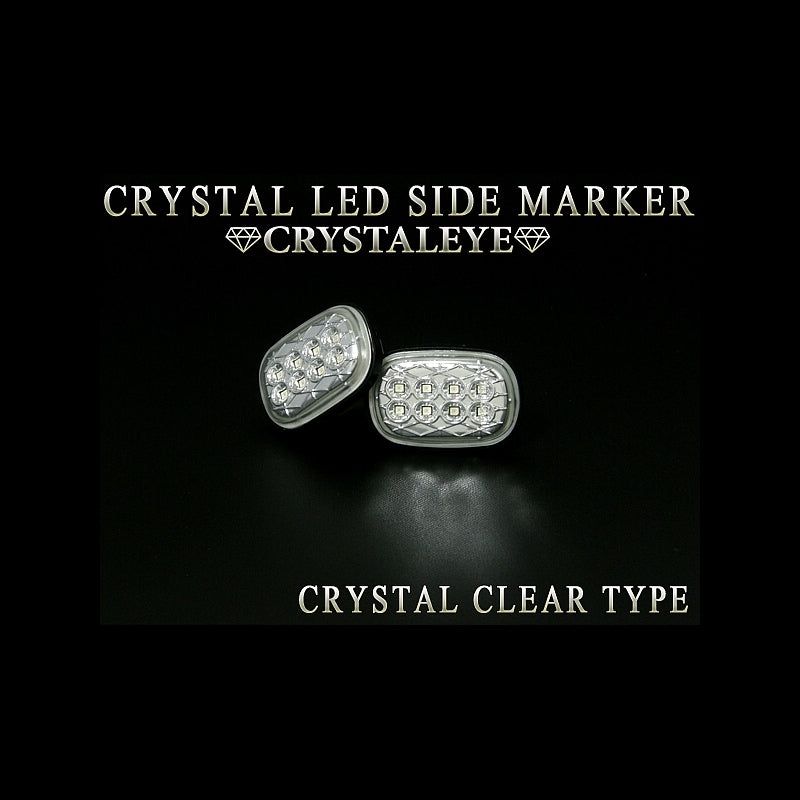 CRYSTAL EYE CRYSTAL LED SIDE MARKER, BLACK TYPE FOR TOYOTA ESTIMA CR30 CR40 ESTIMA HR10 HYBRID D019BK