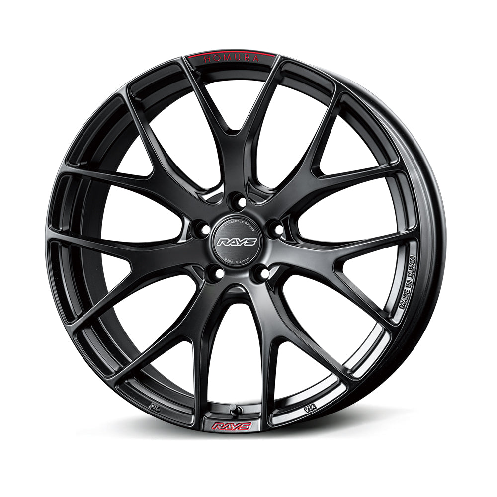 RAYS HOMURA 2X7FT SPORT EDITION 20X8.5J +38 5X114.3 SEMI-GLOSS BLACK RAP  (RED CLEAR) (B7J) 27330853895B7J - Black Hawk Japan