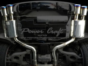 POWER CRAFT EXHAUST MUFFLER SYSTEM WITH BLACK TAIL FOR PORSCHE PANAMERA HYBRID  P-PO470106-BKT