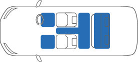 KARO SISAL BLUE WHITE FLOOR MATS FOR Toyota JPN TAXI NTP100 SISAL-4034-BLUE-WHITE