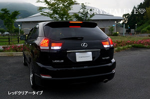 CRYSTAL EYE LEXUS STYLE FIBER LED TAIL LAMP V3 FLOWING TURN SIGNAL RED CLEAR (DR) FOR TOYOTA HARRIER 30  S205-DR
