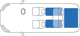 KARO FLAXY BRILLIANT BLUE LUGGAGE MATS FOR Honda N-VAN JJ1・2 FLAXY-4131-BLUE