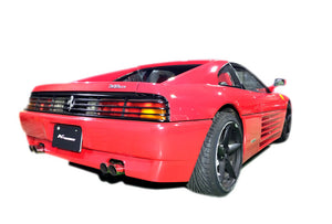 KREISSIEG F1 SOUND VALVETRONIC EXHAUST SYSTEM SUPER HOWLING VER. STAINLESS STEEL FLOATING CURL TAIL SANDBLASTED KSG LOGO MARK FOR FERRARI 348 TS FERRARI 348 TB F348-08-STAINLESS-TS-TB