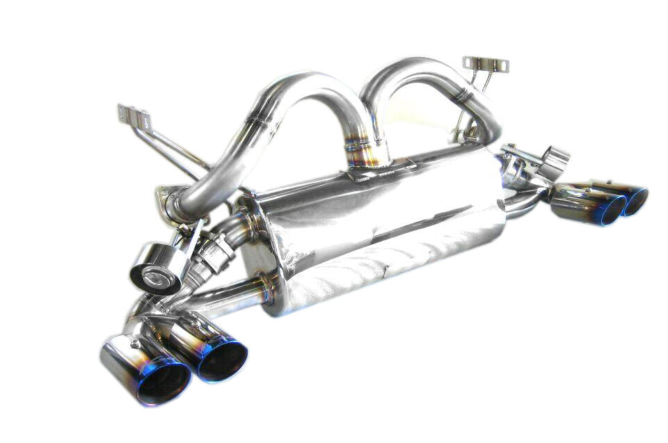 KREISSIEG F1 SOUND VALVETRONIC EXHAUST SYSTEM SUPER HOWLING VER. STAINLESS STEEL FLOATING CURL TAIL SANDBLASTED KSG LOGO MARK FOR FERRARI 348 GTS FERRARI GTB FERRARI 348 SPIDER F348-08-STAINLESS-GTS-GTB-SPIDER