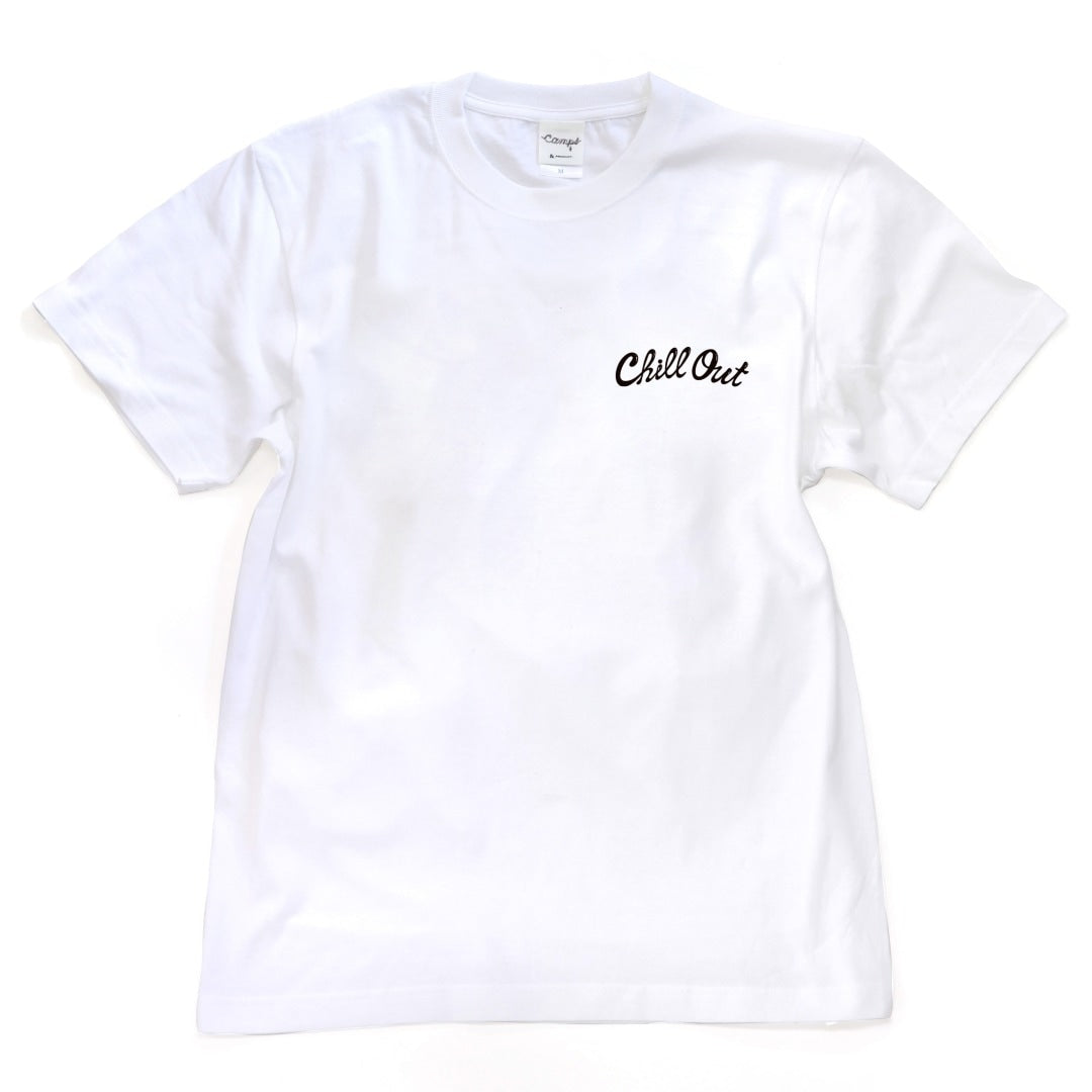 SHOWA GARAGE CAMPS COLLABORATION T-SHIRT: CHILL OUT LARGE O00702