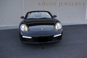 CRYSTAL EYE LED POSITION HEADLIGHT (FOR HID VEHICLES) BLACK AUTO JEWELRY FOR PORSCHE 987 BOXSTER CAYMAN ZENKI S211BK