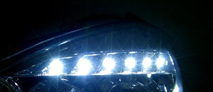 CRYSTAL EYE LED PROJECTOR HEADLIGHT V3 (CHROME) FOR HONDA FIT GE6-9 HALOGEN VEHICLES J083CR
