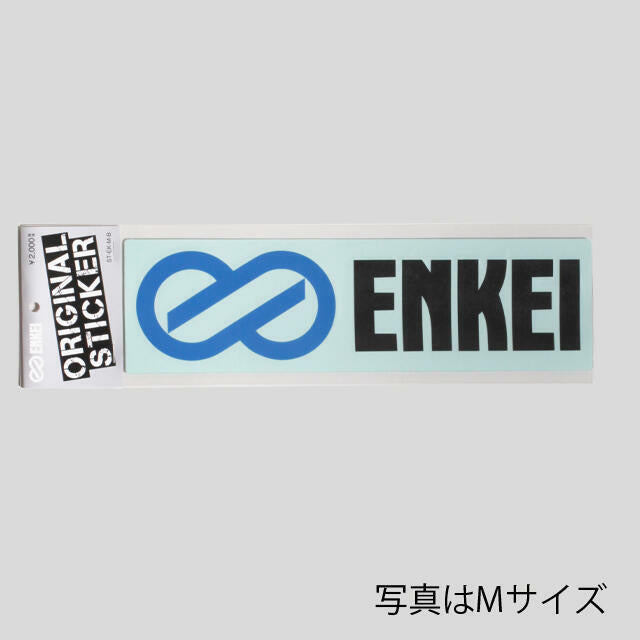 ENKEI ENKEI LOGO STICKER BLUE X BLACK L ST-EK-LB