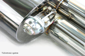 KREISSIEG CAT-BACK F1 SOUND VALVETRONIC EXHAUST SYSTEM TITANIUM FLOATING CURL TAIL SANDBLASTED KSG LOGO MARK FOR FERRARI 550 MARANELLO F550-01-TITANIUM-MARANELLO