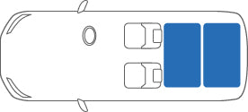 KARO FLAXY BRILLIANT BLUE LUGGAGE MATS FOR BMW MINI Roadster R59 FLAXY-3326-BLUE