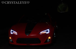 CRYSTAL EYE LED LIGHT BAR HEADLIGHT V3 (CHROME) & FIBER LED TAIL V2 SET BLACK (BR) FOR TOYOTA 86 [ EARLY HID CARS] SUBARU BRZ [ EARLY HID CARS] J140CRVC-BR