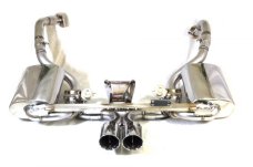 KREISSIEG FIRST CAT-BACK F1 SOUND VALVETRONIC EXHAUST SYSTEM TITANIUM FLOATING CURL TAIL SANDBLASTED KSG LOGO MARK FOR PORSCHE 981 BOXTER 2.7  P981BX-01-TITANIUM