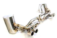 KREISSIEG FIRST CAT-BACK F1 SOUND VALVETRONIC EXHAUST SYSTEM TITANIUM FLOATING CURL TAIL SANDBLASTED KSG LOGO MARK FOR PORSCHE 991 CARRERA 4S  991CS-01-TITANIUM-4S