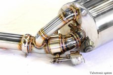KREISSIEG CAT-BACK F1 SOUND VALVETRONIC EXHAUST SYSTEM TITANIUM FLOATING CURL TAIL SANDBLASTED KSG LOGO MARK TURBO MODEL FOR PORSCHE PANAMERA TURBO V8 PPANT-01-TITANIUM-TURBO