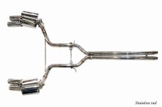 KREISSIEG CAT-BACK F1 SOUND VALVETRONIC EXHAUST SYSTEM TITANIUM FLOATING CURL TAIL SANDBLASTED KSG LOGO MARK 4S MODEL FOR PORSCHE PANAMERA 4S V8 PPANT-01-TITANIUM-4S