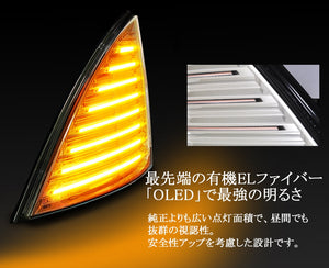 NIGHT STAR FIBER LED SEQUENTIAL TURN SIGNALS [CHROME BLACK] FOR HINO RANGER GRAND PROFIA U035