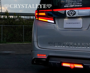 CRYSTAL EYE FIBER LED TYPE REAR BUMPER LED FIBER REFLECTOR (RED TYPE) FOR TOYOTA VELLFIRE 30  X032RR