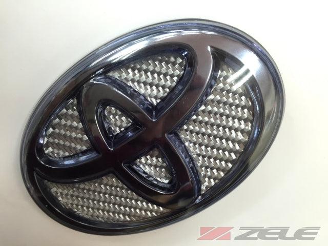 ZELE CARBON HYBRID EMBLEM COVER REAR BLUE SMOKE BLACK FOR TOYOTA 86 ZN6 ZENKI ZELE-00042