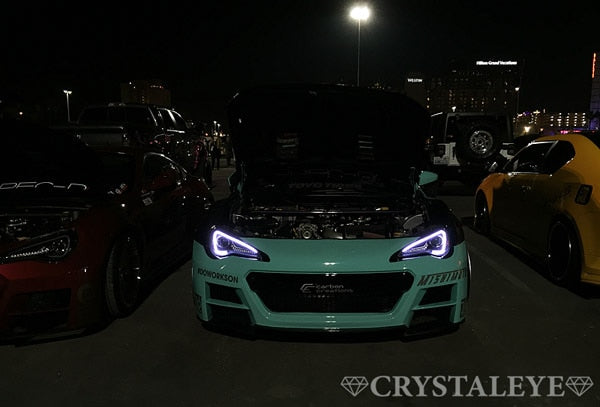 CRYSTAL EYE LED LIGHT BAR HEADLIGHT V3 (BLACK) & FIBER LED TAIL V2 SET BLACK (BR) FOR TOYOTA 86 [ EARLY HID CARS] SUBARU BRZ [ EARLY HID CARS] J140BKVC-BR