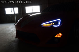 CRYSTAL EYE LED LIGHT BAR HEADLIGHT V3 (BLACK) & FIBER LED TAIL V2 SET SMOKE (SM) FOR TOYOTA 86 [ EARLY HID CARS] SUBARU BRZ [ EARLY HID CARS] J140BKVC-SM