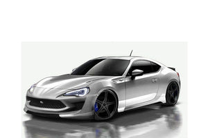 CRYSTAL EYE LED LIGHT BAR HEADLIGHT V3 (CHROME) & FIBER LED TAIL V2 SET RED LENS INNER BLACK (DR) FOR TOYOTA 86 [ EARLY HID CARS] SUBARU BRZ [ EARLY HID CARS] J140CRVC-DR