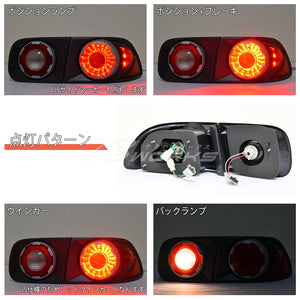 78WORKS APC 3D EURO TAIL LAMP GRAY HOUSING FOR HONDA CIVIC COUPE FERIO EG7 EG8 EG9 EH1 EJ1 EJ3 U063RC