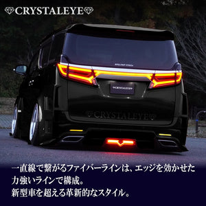 CRYSTAL EYE NEW STYLE FIBER LED TAIL LIGHTS RED CLEAR FOR TOYOTA 30 ALPHARD VELLFIRE EARLY LATE AGH3 GGH3 AYH30. S333-RC