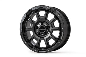JAOS ADAMAS BL5 17X7.5J+25 5H114.3 MATTE GLASS BLACK 4-WHEEL SET WITH LUG NUTS FOR TOYOTA RAV4 60 ADVENTURE A900C777MGB