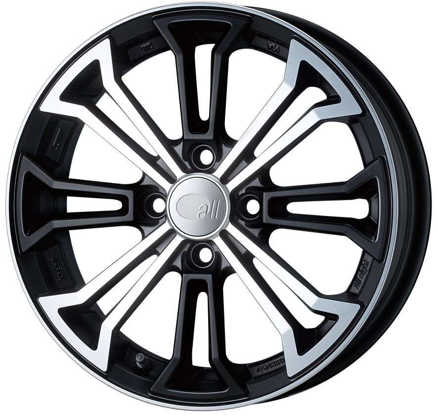 ENKEI ALL ALL EIGHT -4S- 15X5J 100X4 45 MATTE MACHINED BLACK ENKEI-01648