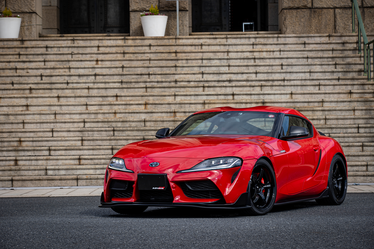 MAX ORIDO FRONT LIP SPOILER BLACK PAINTED FOR TOYOTA SUPRA 3BA DB02 82 22 43 SUP-FLI-MB