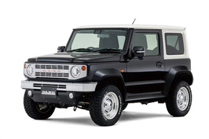 DAMD LITTLE B EXTERIOR 5 PIECE KIT BONNET MEDIUM GRAY FRONT BUMPER COARSE GRAIN MATTE BLACK X GUNMETAL REAR BUMPER JUNGLE GREEN X COARSE GRAIN MATTE BLACK FOR SUZUKI JIMNY SIERRA JB74  DAMD-00069
