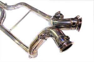 KREISSIEG EXHAUST MANIFOLD BACK F1 SOUND VALVETRONIC EXHAUST SYSTEM STAINLESS STEEL FLOATING CURL TAIL SANDBLASTED KSG LOGO MARK FOR BMW F12 CABRIOLET M6 BMF12-01-STAINLESS-F12
