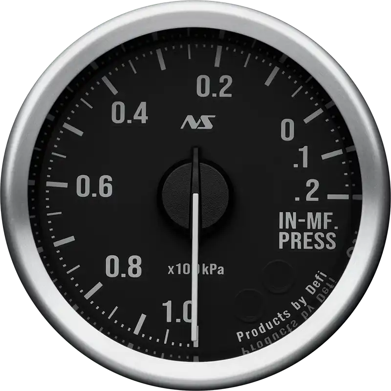 DEFI DEFI-LINK METER ADVANCERS RS II BLACK 70S WHITE INTAKE MANIFOLD PRESSURE (-100KPA-20KPA) GAUGE Φ52 DF20602