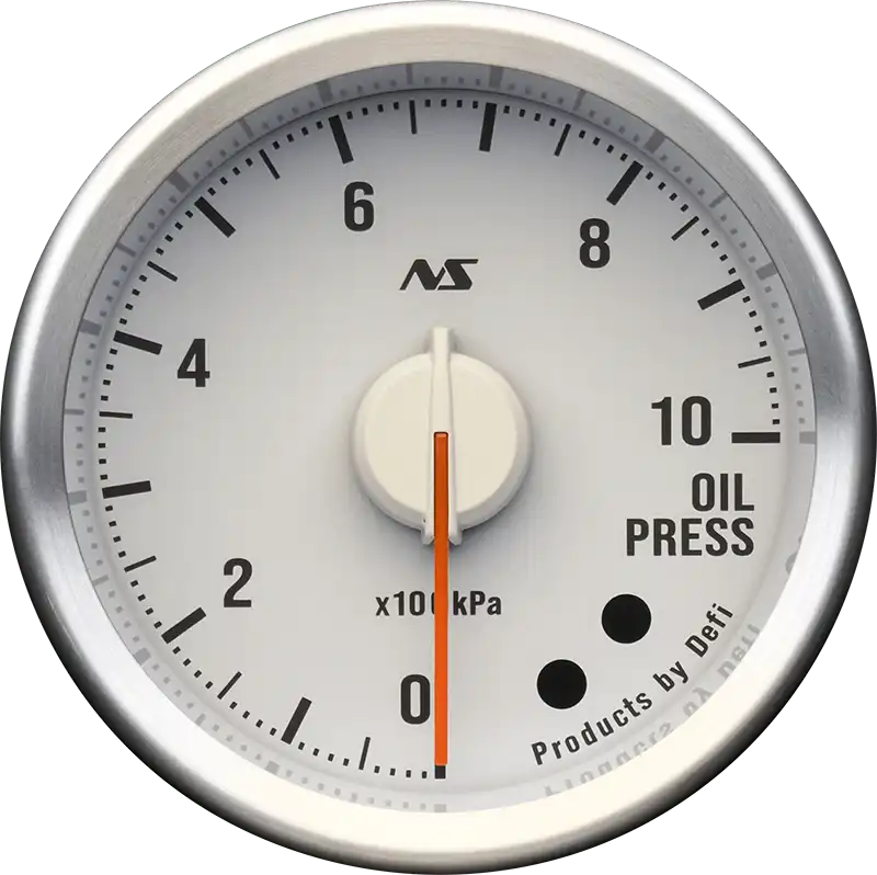 DEFI DEFI-LINK METER ADVANCERS RS II WHITE 80S GREEN HYDRAULIC PRESSURE (0KPA-1000KPA) GAUGE Φ60 DF21403