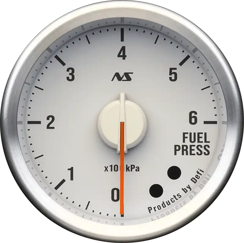 DEFI DEFI-LINK METER ADVANCERS RS II WHITE 90S RED FUEL PRESSURE (0KPA-600KPA) GAUGE Φ60 DF21504