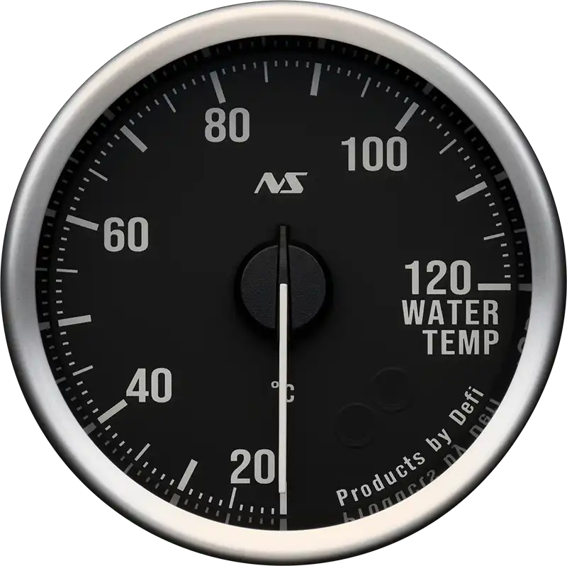 DEFI DEFI-LINK METER ADVANCERS RS II BLACK 70S WHITE WATER TEMPERATURE (20°C to 120°C) GAUGE Φ60 DF21702