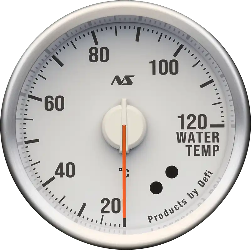 DEFI DEFI-LINK METER ADVANCERS RS II WHITE 80S GREEN WATER TEMPERATURE (20°C to 120°C) GAUGE Φ60 DF21703