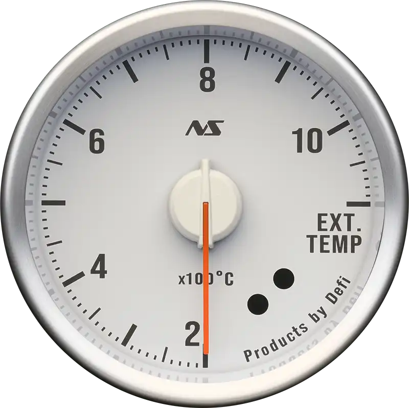 DEFI DEFI-LINK METER ADVANCERS RS II WHITE 90S RED EXHAUST TEMPERATURE (200°C to 1100°C) GAUGE Φ52 DF21104