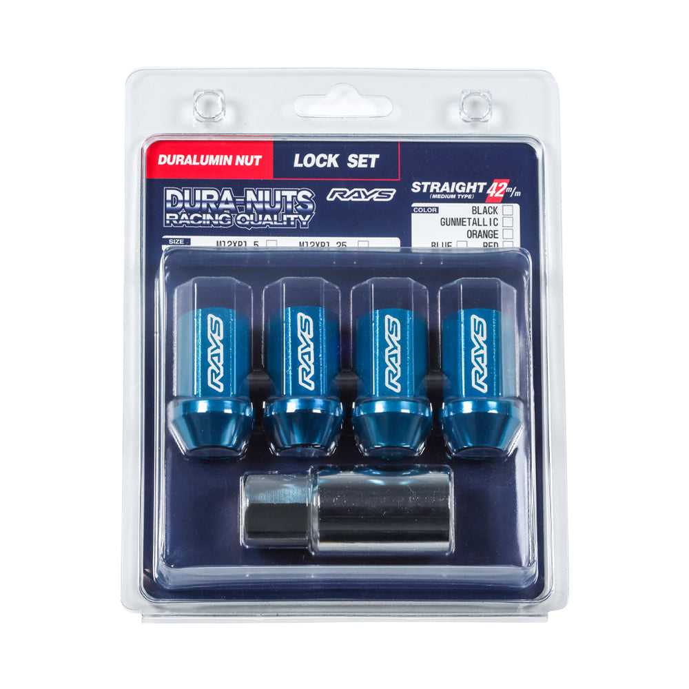 RAYS DURA-LOCK ONLY L42 STRAIGHT M12X1.25 BLACK 74020001051BK