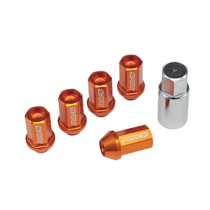 RAYS DURA-LOCK&NUT L42 STRAIGHT M14X1.5 OR (ORANGE) 74020001019OR