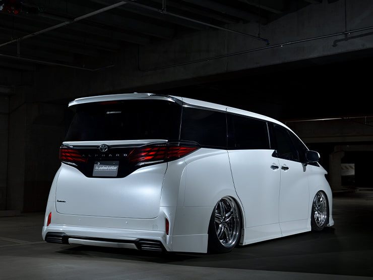 ADMIRATION DEPORTE REAR HALF SPOILER FOR MUFFLERLESS VEHICLES UNPAINTED FOR TOYOTA ALPHARD 40 45 ADMIRATION-00012