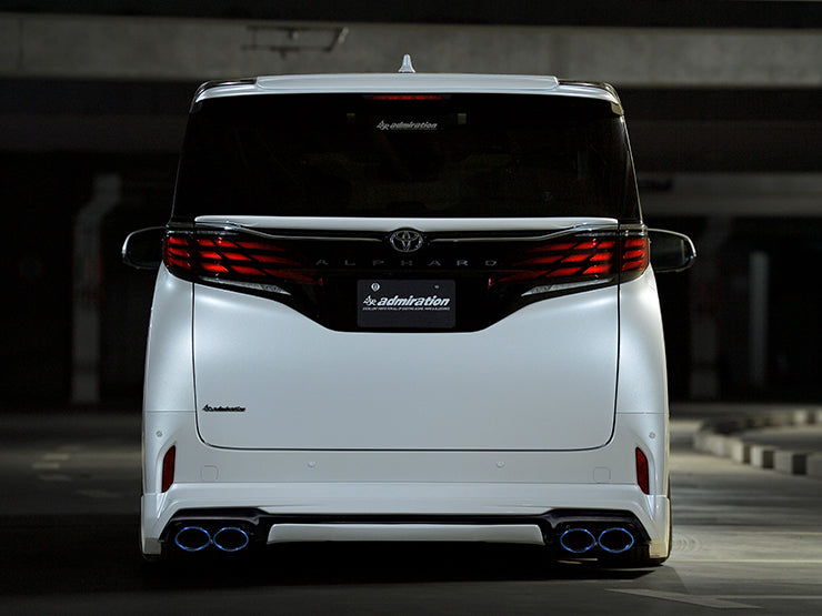 ADMIRATION DEPORTE REAR HALF SPOILER FOR DUAL EXHAUST (LEFT & RIGHT) PAINTED (TWO-TONE) FOR TOYOTA ALPHARD 40 45 ADMIRATION-00011