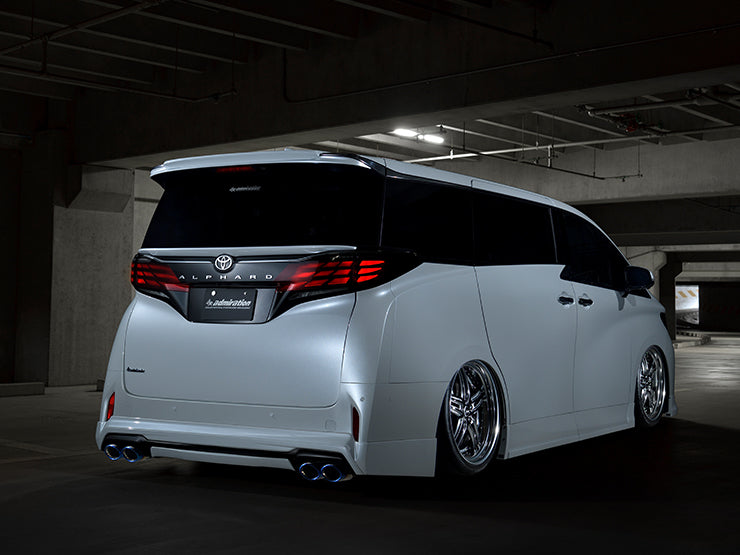 ADMIRATION DEPORTE REAR HALF SPOILER FOR DUAL EXHAUST (LEFT & RIGHT) PAINTED (TWO-TONE) FOR TOYOTA ALPHARD 40 45 ADMIRATION-00011