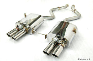KREISSIEG CAT-BACK F1 SOUND VALVETRONIC EXHAUST SYSTEM STAINLESS STEEL BILLET FLOATING CURL TAIL SANDBLASTED KSG LOGO MARK FOR BMW E92 M3 BME92-04-STAINLESSBILLET