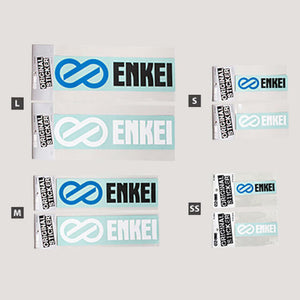 ENKEI CUT-OUT LOGO STICKER WHITE SS 22MM X 90MM FOR  ENKEI-00039
