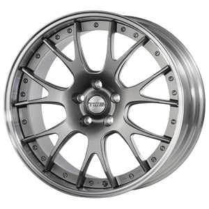 TWS EXLETE 107M EXE 22X11.5J SUPER HIGH(Z) 50 5X130 TITANIUM SILVER (TS) FOR  TWS-15545