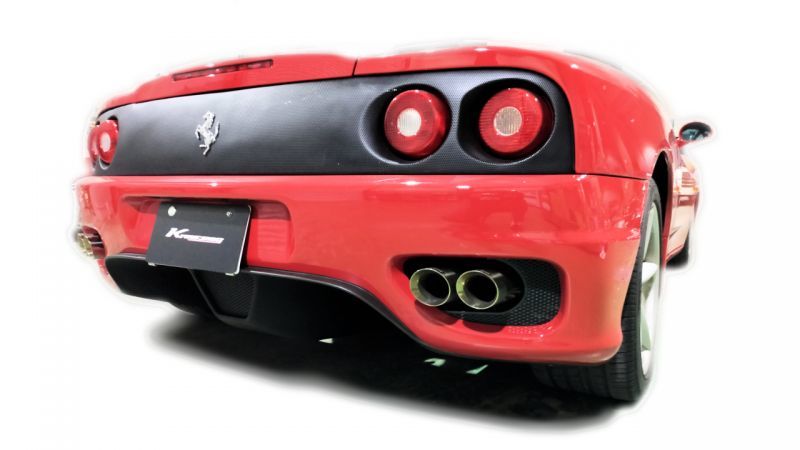 KREISSIEG F1 SOUND VALVETRONIC EXHAUST SYSTEM SUPER HOWLING VER. STAINLESS STEEL FLOATING CURL TAIL SANDBLAST KSG LOGO MARK FOR FERRARI F360 CHALLENGE STRADALE F360-13-STAINLESS-CHALLENGE